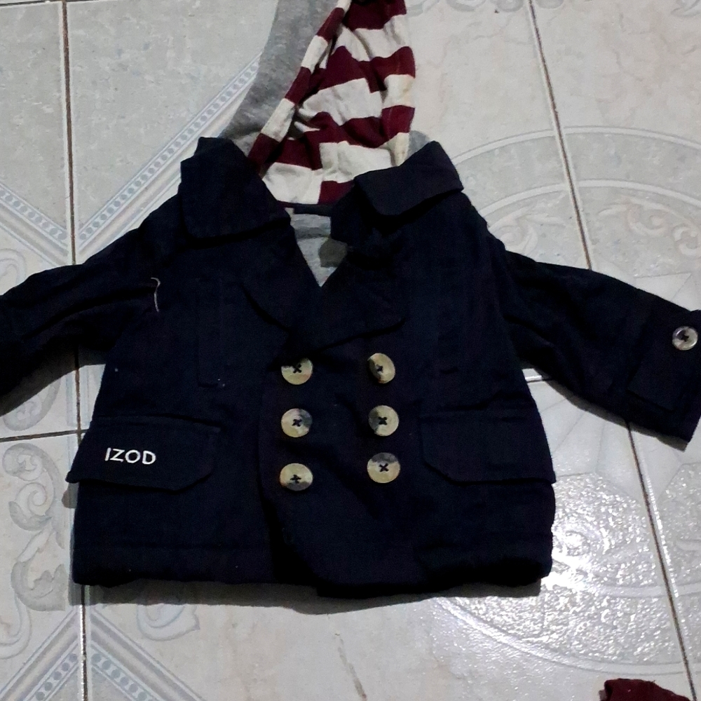 Izod baby blazer with hoodie